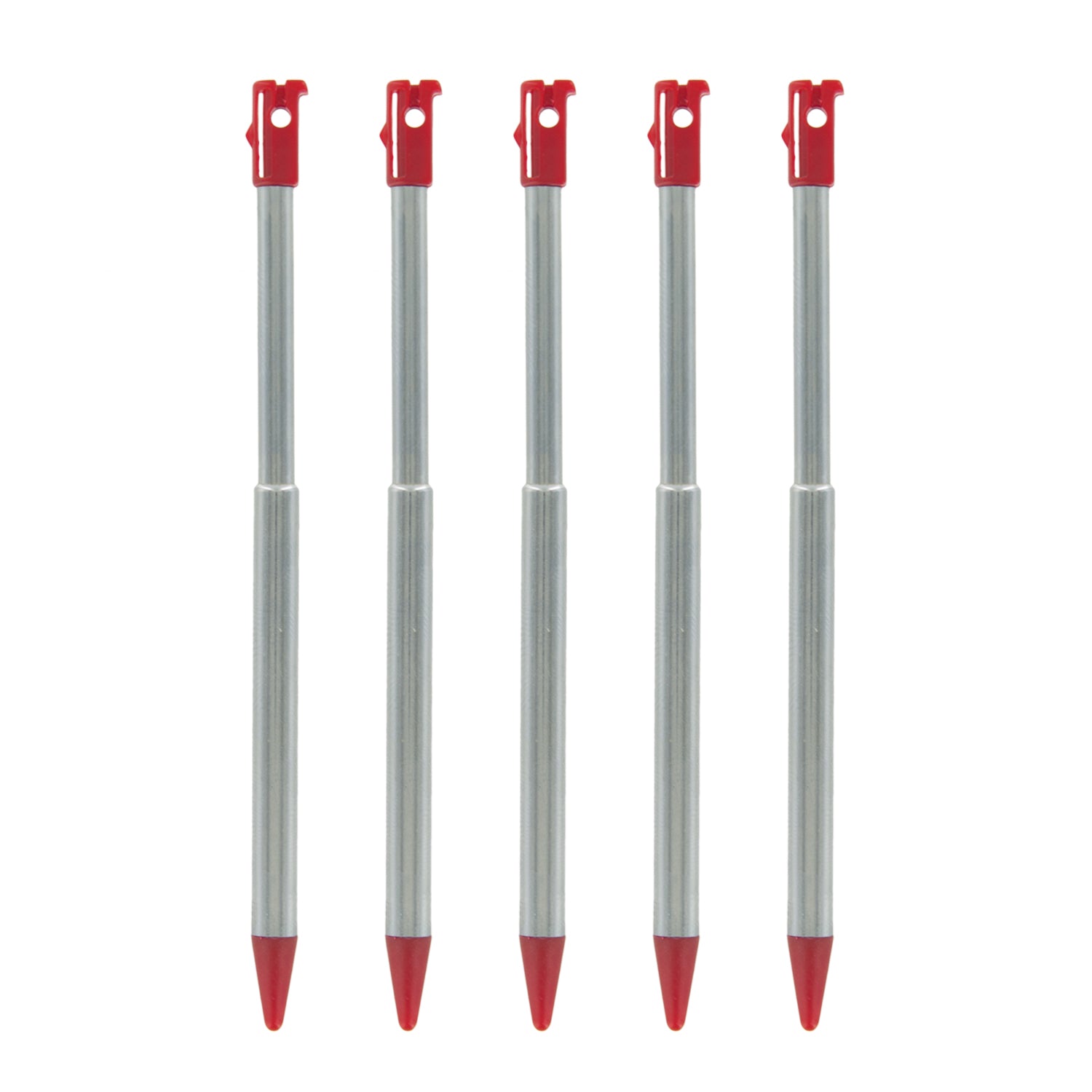 Metal Extendable Stylus For 2012 Nintendo 3DS - 5 Pack Red | ZedLabz - 1
