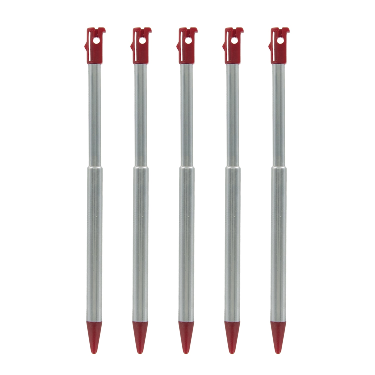 Metal Extendable Stylus For 2012 Nintendo 3DS - 5 Pack Red | ZedLabz - 1