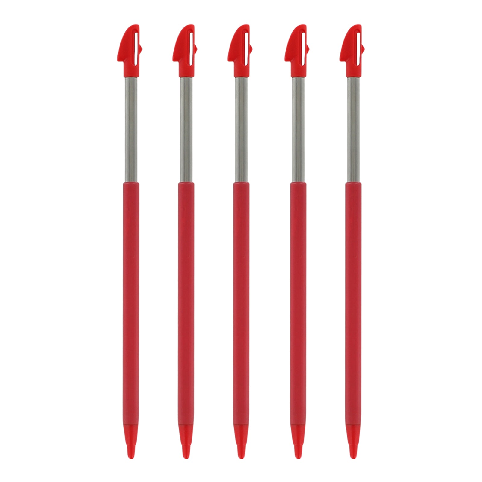 Metal Extendable Stylus For Nintendo 3DS XL - 5 Pack Red | ZedLabz - 1