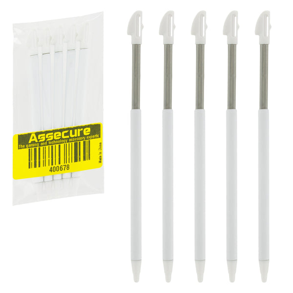 Metal Extendable Stylus For Nintendo 3DS XL - 5 Pack White | ZedLabz