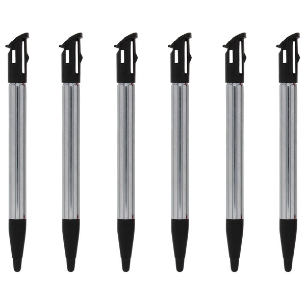 Metal Extendable Stylus Pens For Nintendo 2DS XL - 6 Pack Black | ZedLabz