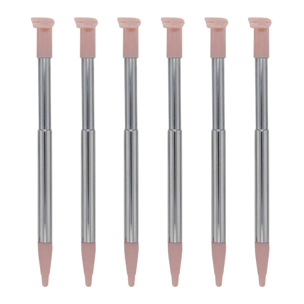 Metal Extendable Stylus Pens For Nintendo 2DS XL - 6 Pack Pink | ZedLabz