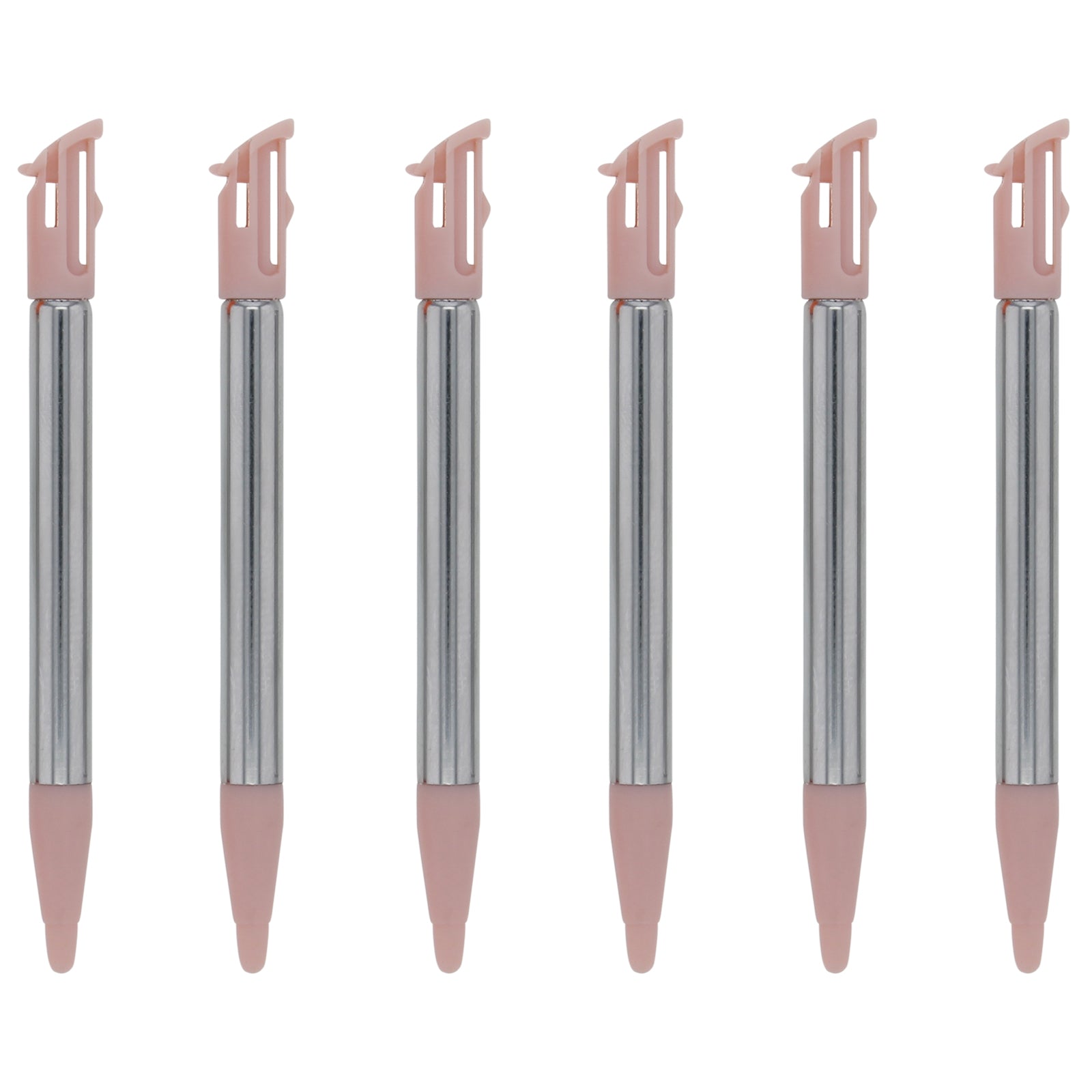 Metal Extendable Stylus Pens For Nintendo 2DS XL - 6 Pack Pink | ZedLabz