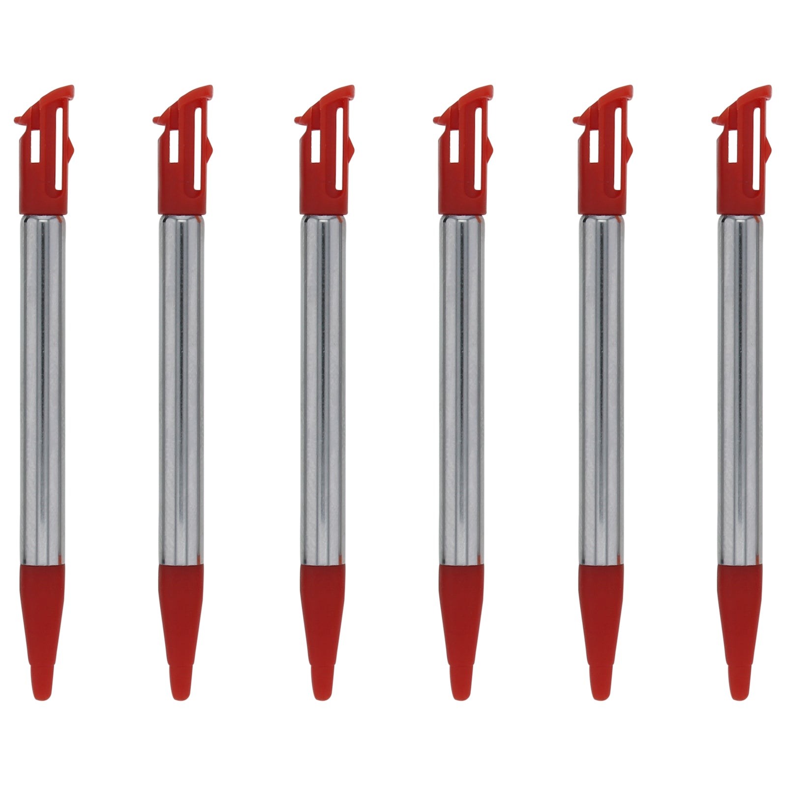 Metal Extendable Stylus Pens For Nintendo 2DS XL - 6 Pack Red | ZedLabz