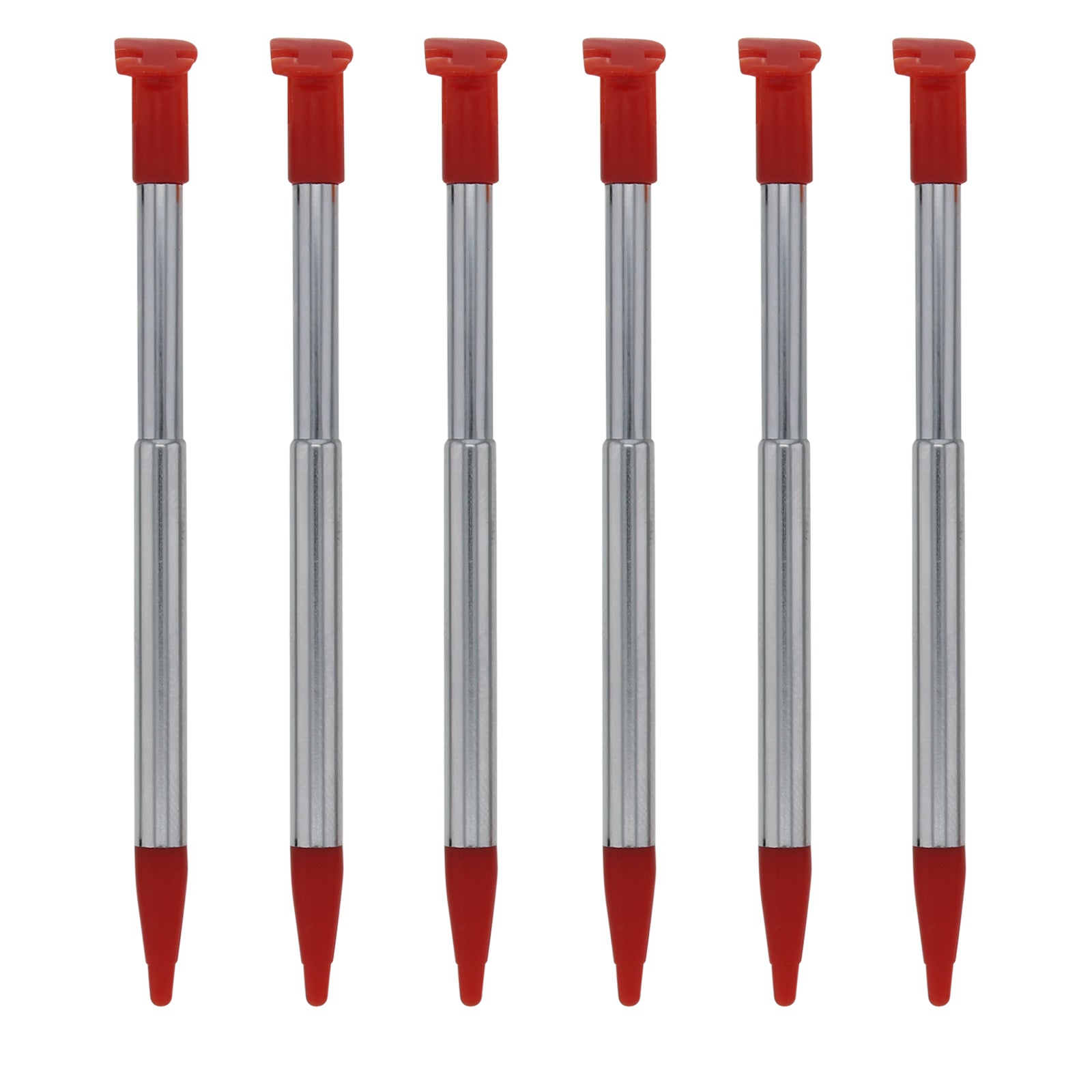 Metal Extendable Stylus Pens For Nintendo 2DS XL - 6 Pack Red | ZedLabz