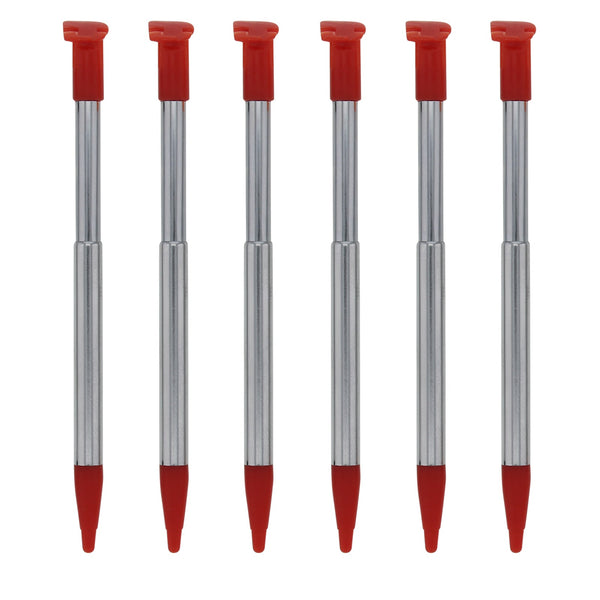 Metal Extendable Stylus Pens For Nintendo 2DS XL - 6 Pack Red | ZedLabz