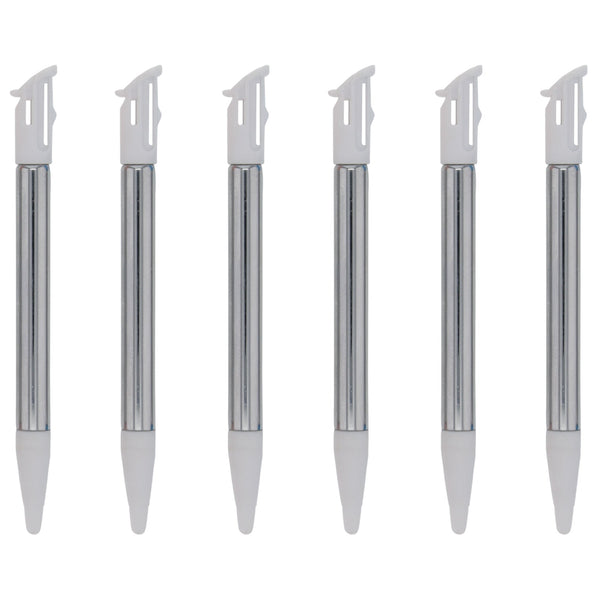 Metal Extendable Stylus Pens For Nintendo 2DS XL - 6 Pack White | ZedLabz