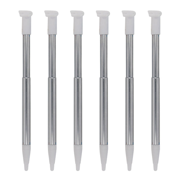 Metal Extendable Stylus Pens For Nintendo 2DS XL - 6 Pack White | ZedLabz