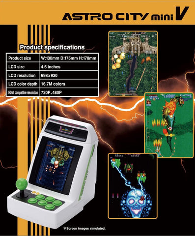 Astro City Mini V plug and play official mini arcade console with 22 build-in games | Sega