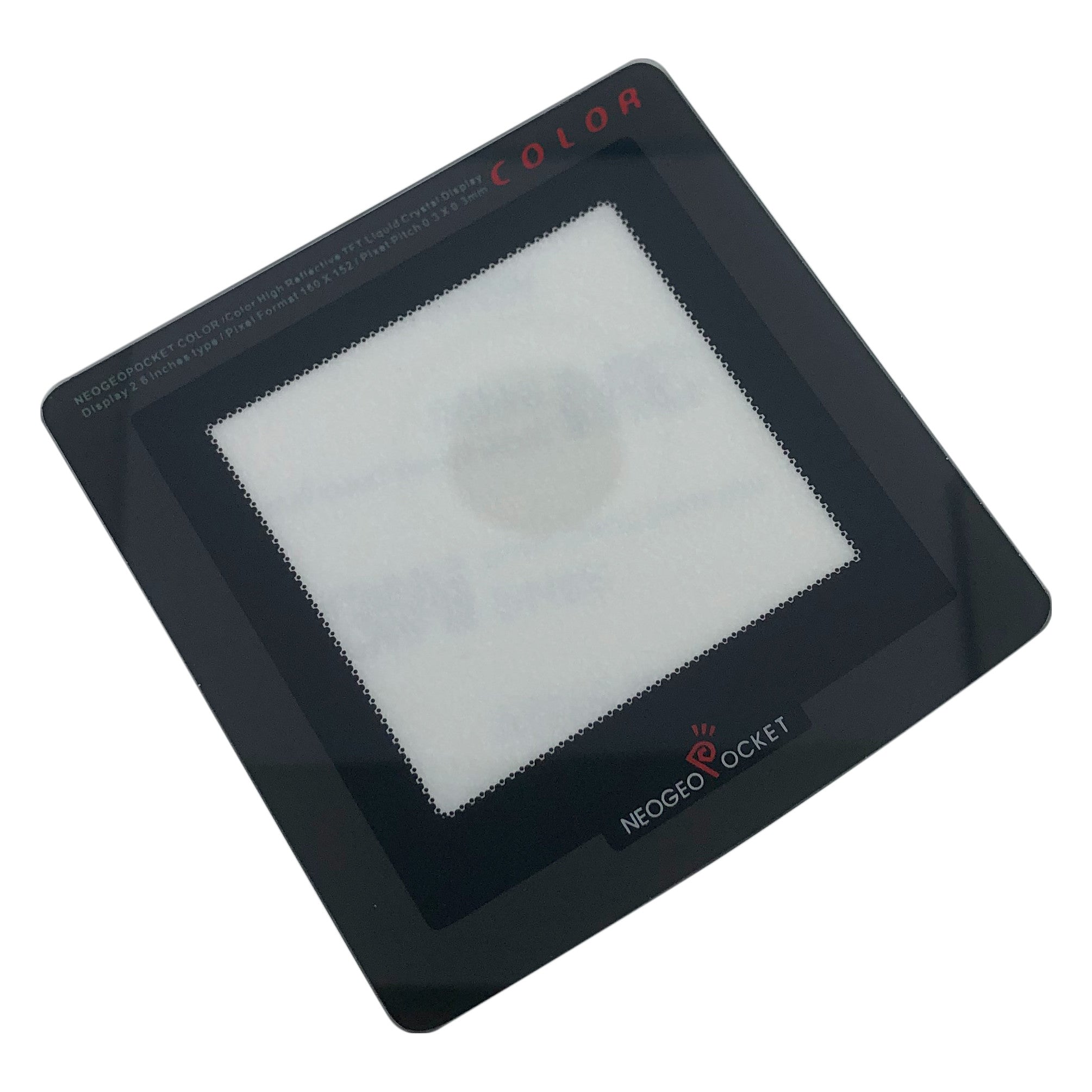 Modified GLASS IPS screen lens cover for Neo Geo Pocket color with adhesive - black | ZedLabz