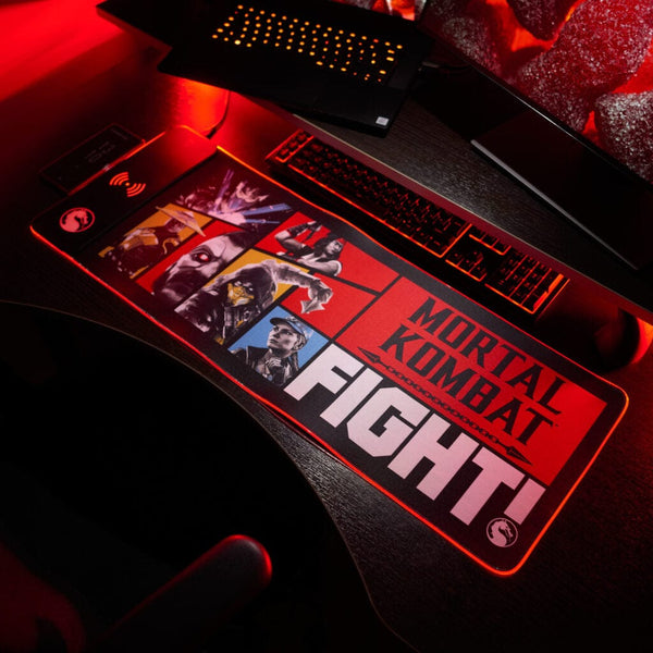 Mortal Kombat Oversize RGB Gaming Mat with Wireless Charger | Numskull - 1