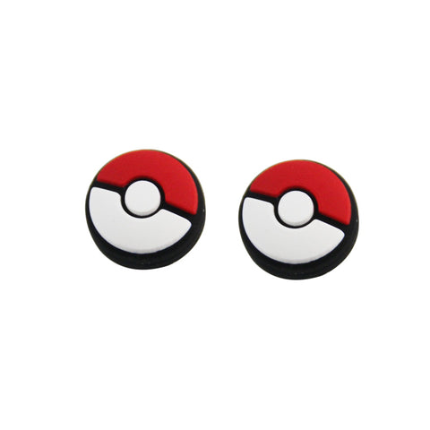 Pokeball caps for Nintendo Switch pokeball controller silicone rubber grip covers Pokemon edition - white & red | ZedLabz