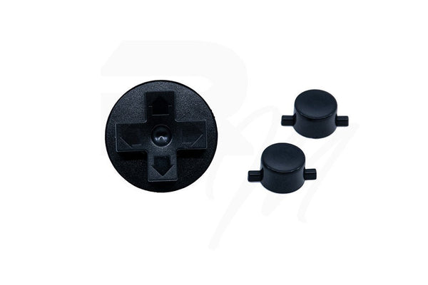 NES Style Button set for Nintendo Game Boy DMG-01 original console - Black | Retro Modding