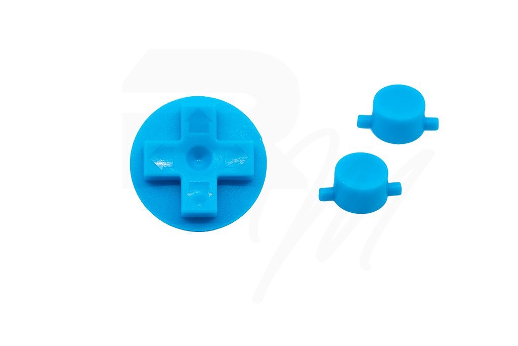 NES Style Button set for Nintendo Game Boy DMG-01 original console - Bright Blue | Retro Modding