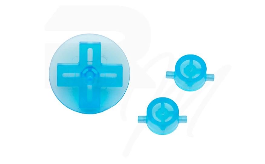NES Style Button set for Nintendo Game Boy DMG-01 original console - Clear Blue | Retro Modding