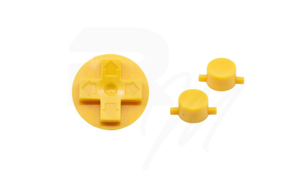 NES Style Button set for Nintendo Game Boy DMG-01 original console - Play It Loud Yellow | Retro Modding