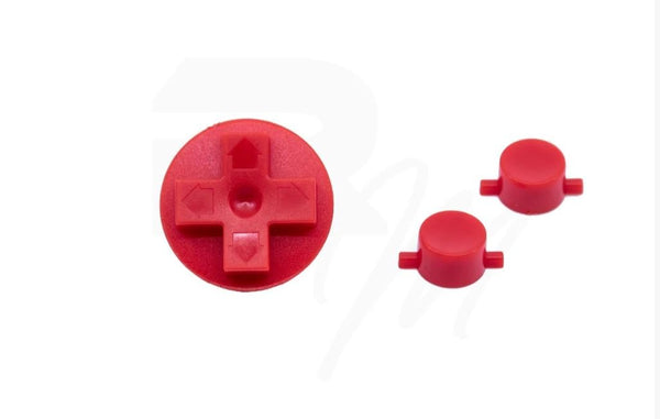 NES Style Button set for Nintendo Game Boy DMG-01 original console - Super Famicom Red | Retro Modding