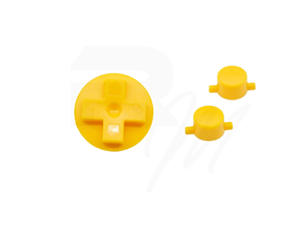 NES Style Button set for Nintendo Game Boy DMG-01 original console - Super Famicom Yellow | Retro Modding