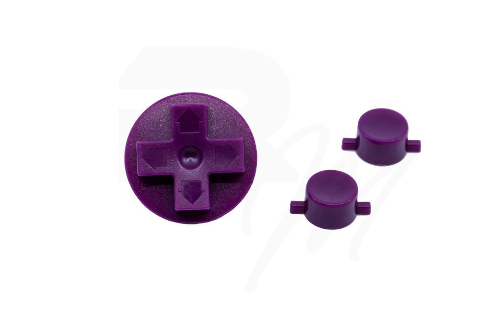 NES Style Button set for Nintendo Game Boy DMG-01 Original - Purple | Retro Modding
