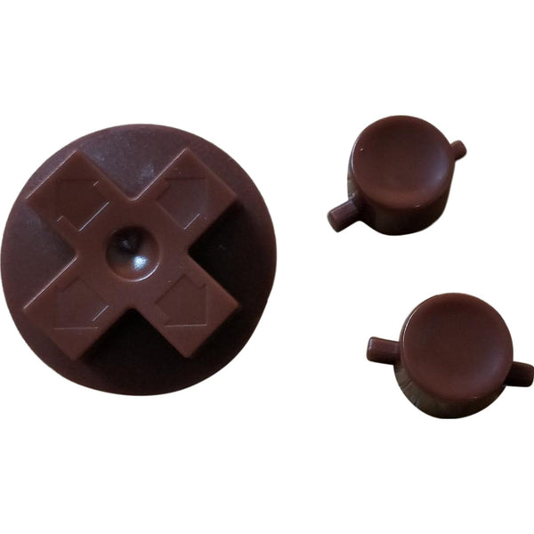 NES Style Button Set For Original Game Boy DMG 01 - Chocolate Brown | Retro Modding