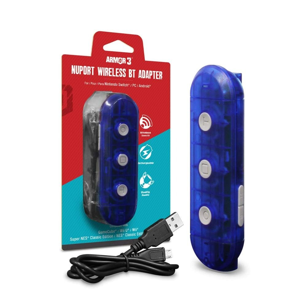 Nuport bluetooth controller adapter for Nintendo Switch (Works with Wired GameCube & Classic Edition Controllers) | Armor 3 - 1