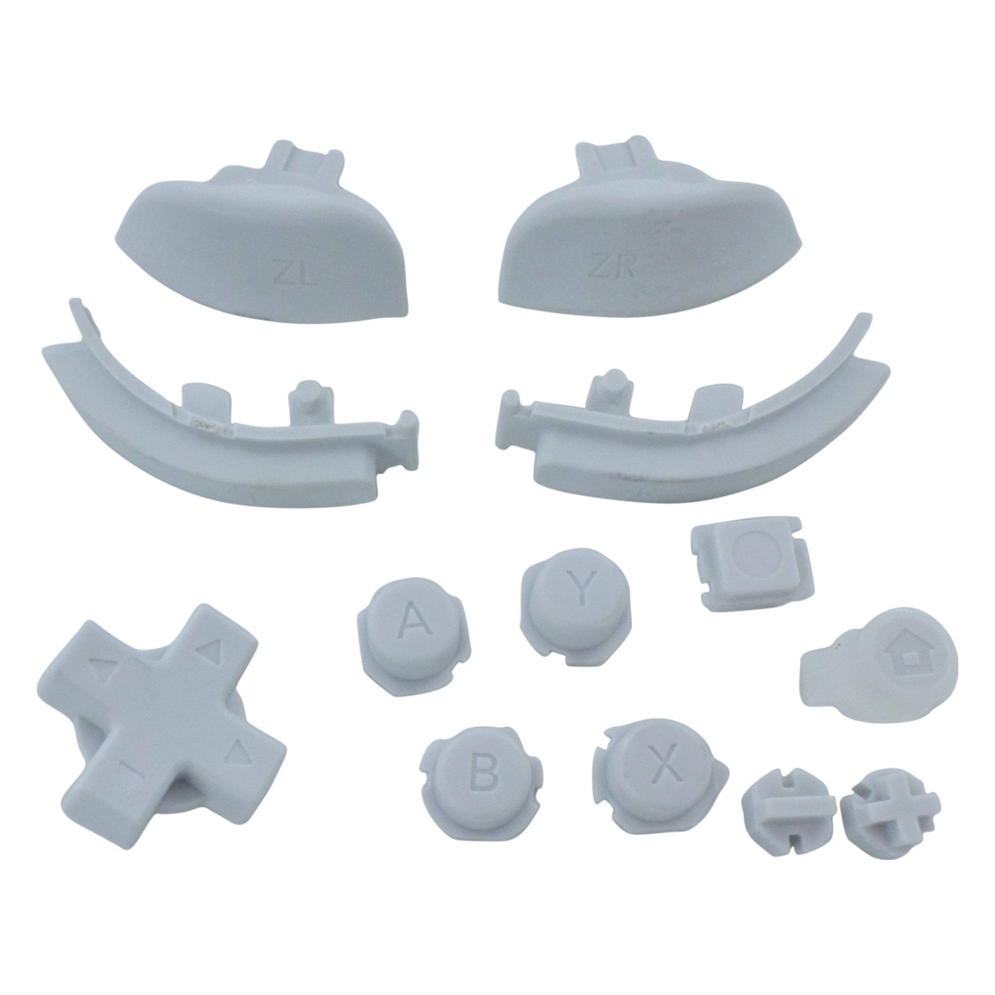 Original button set for Nintendo Switch Lite replacement A B X Y, D-pad, home, L R ZR ZL triggers - White | ZedLabz