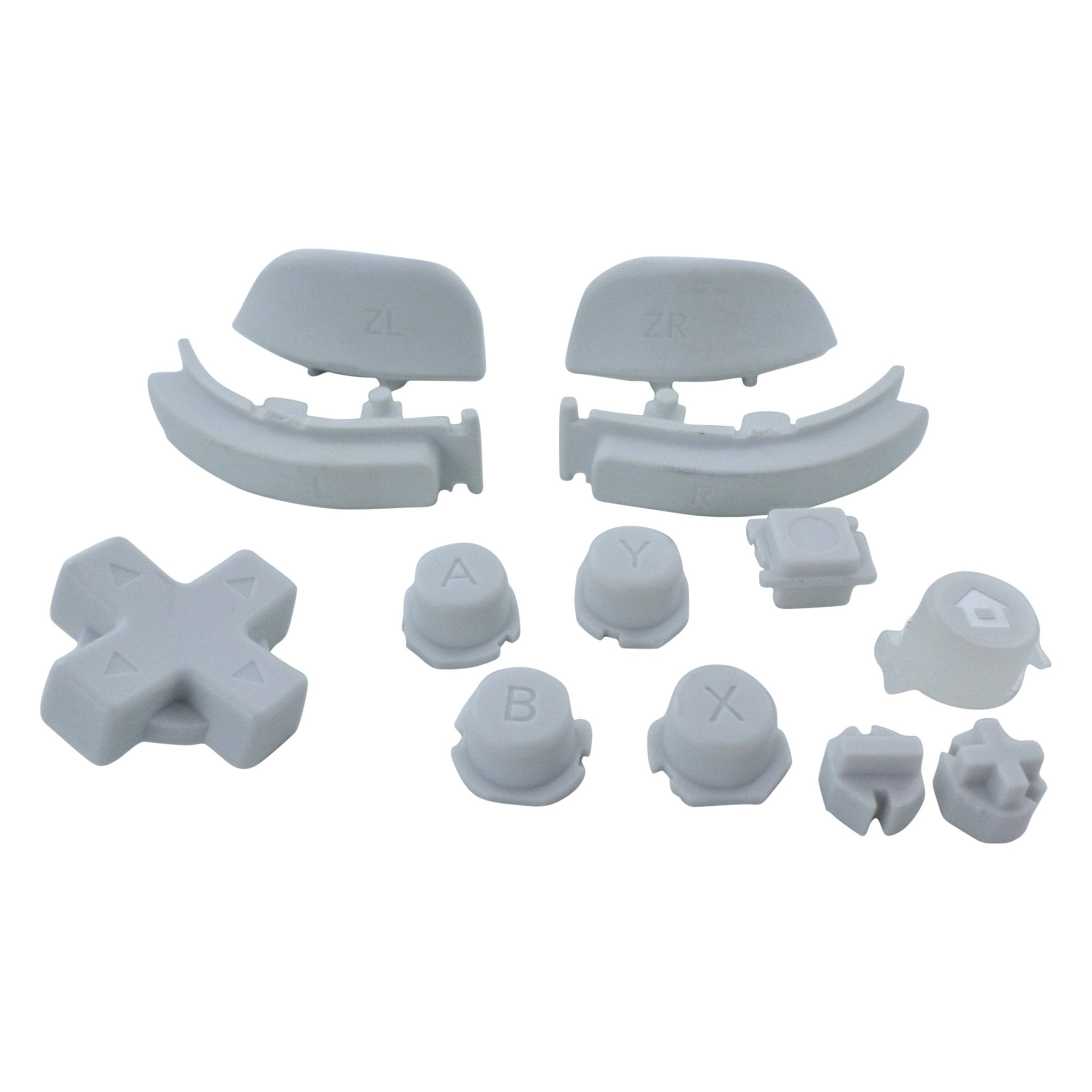 Original button set for Nintendo Switch Lite replacement A B X Y, D-pad, home, L R ZR ZL triggers - White | ZedLabz