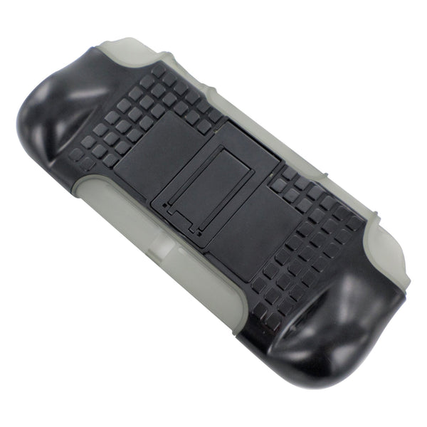Protective case for Nintendo Switch Lite TPU ergonomic with built in stand & game storage - Grey & Black | ZedLabz