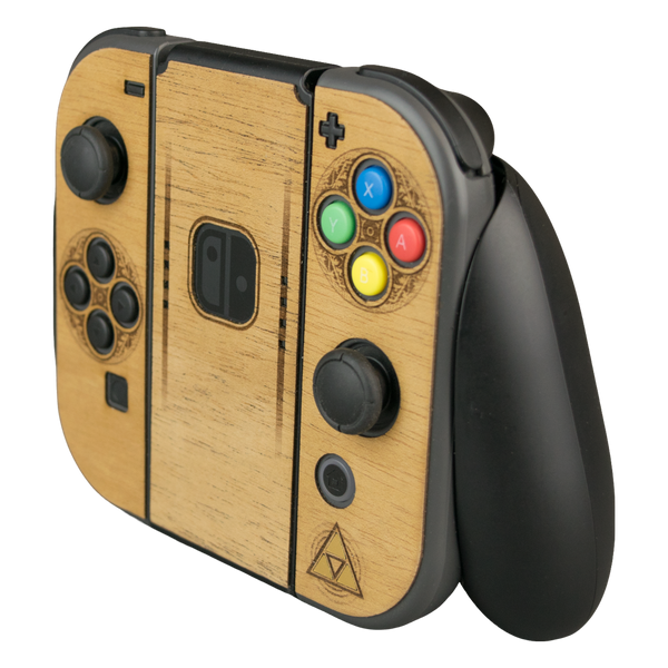 Real wood veneer kit for Nintendo Switch Joy-Con Controller - Mahogany Zelda Edition | Rose Colored Gaming
