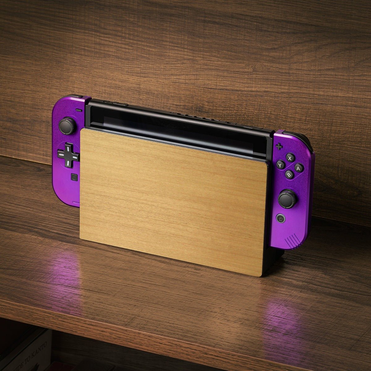 Real wood veneer kit for Nintendo Switch console dock self adhesive - Mahogany | Rose Colored Gaming - 1