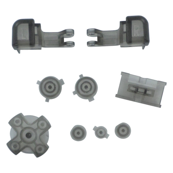 Replacement Button Set For Nintendo Game Boy Advance SP - Clear Black | ZedLabz