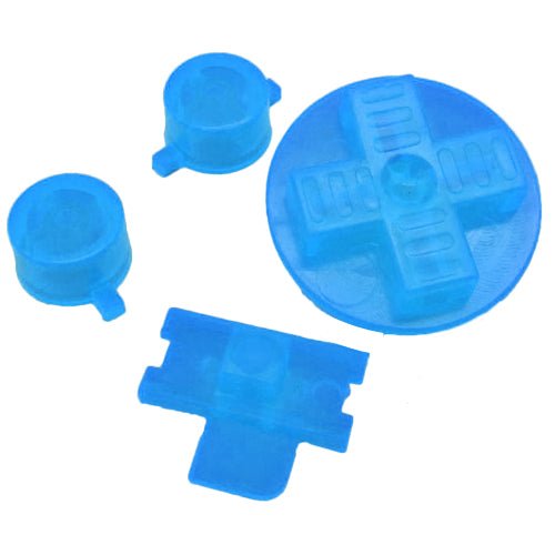 Replacement Button Set For Nintendo Game Boy DMG - 01 - Clear Blue | ZedLabz - 1