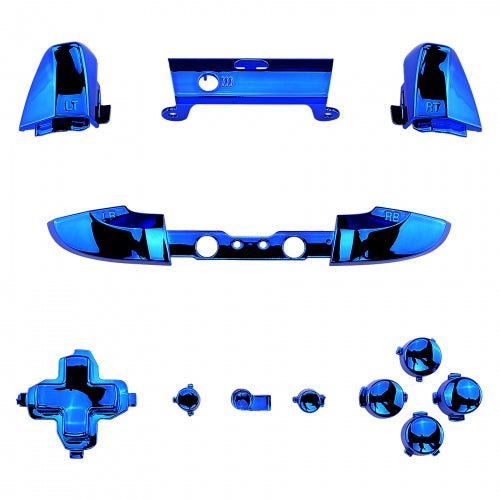 Replacement Button Set For Xbox One Slim 1708 Controller - Chrome Blue | ZedLabz