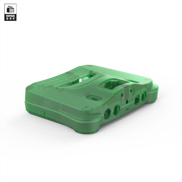 Replacement custom housing shell for Nintendo 64 N64 console - Clear dark green | RepairBox - 1