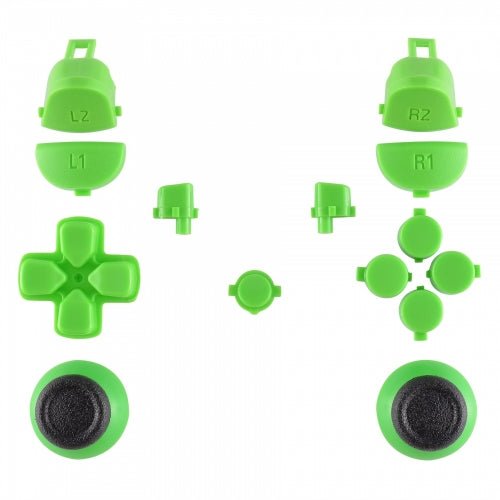 Replacement Full Button Set For Sony PS4 Pro Controllers - Green | ZedLabz