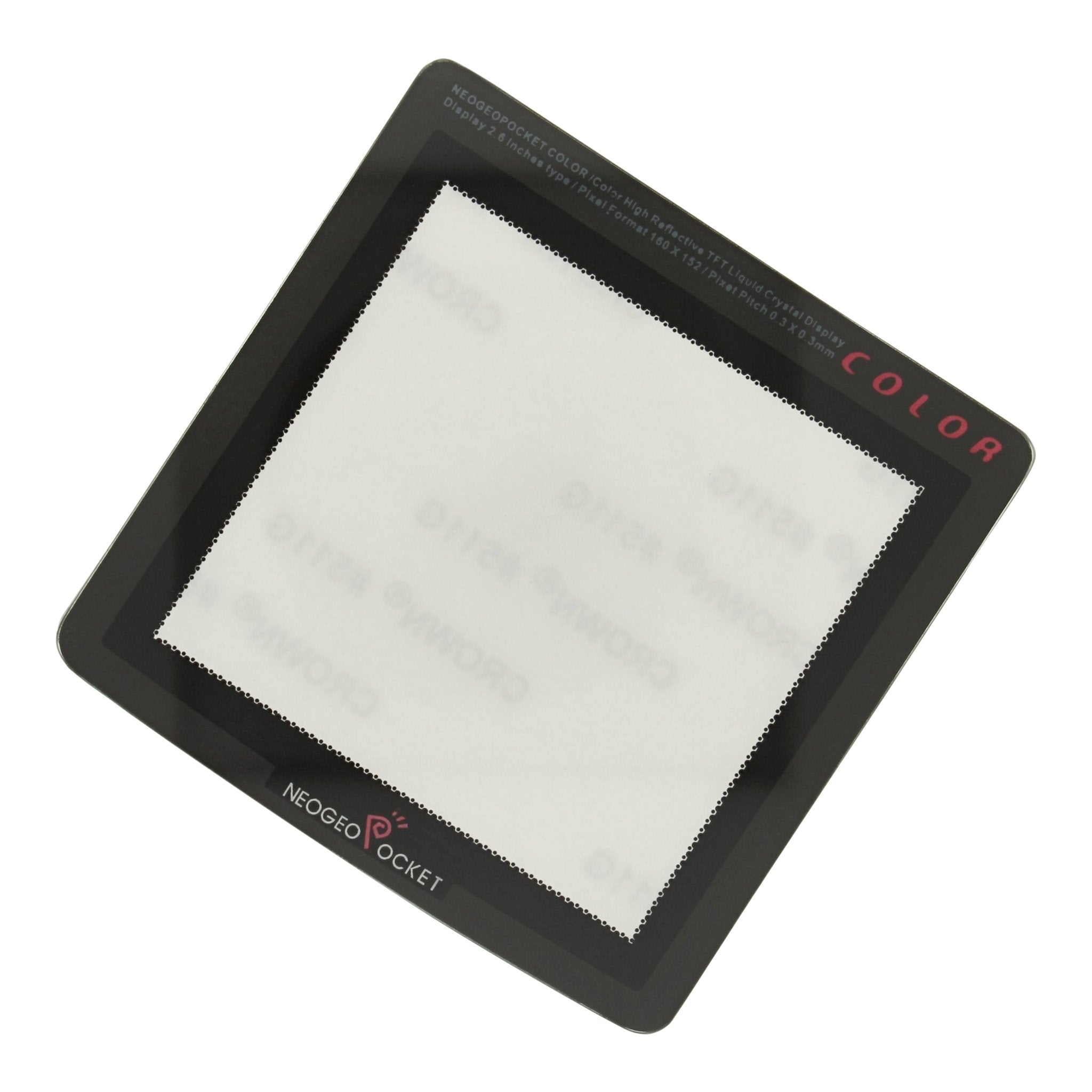 Replacement GLASS screen lens cover for Neo Geo Pocket Color with adhesive - Dark grey | ZedLabz