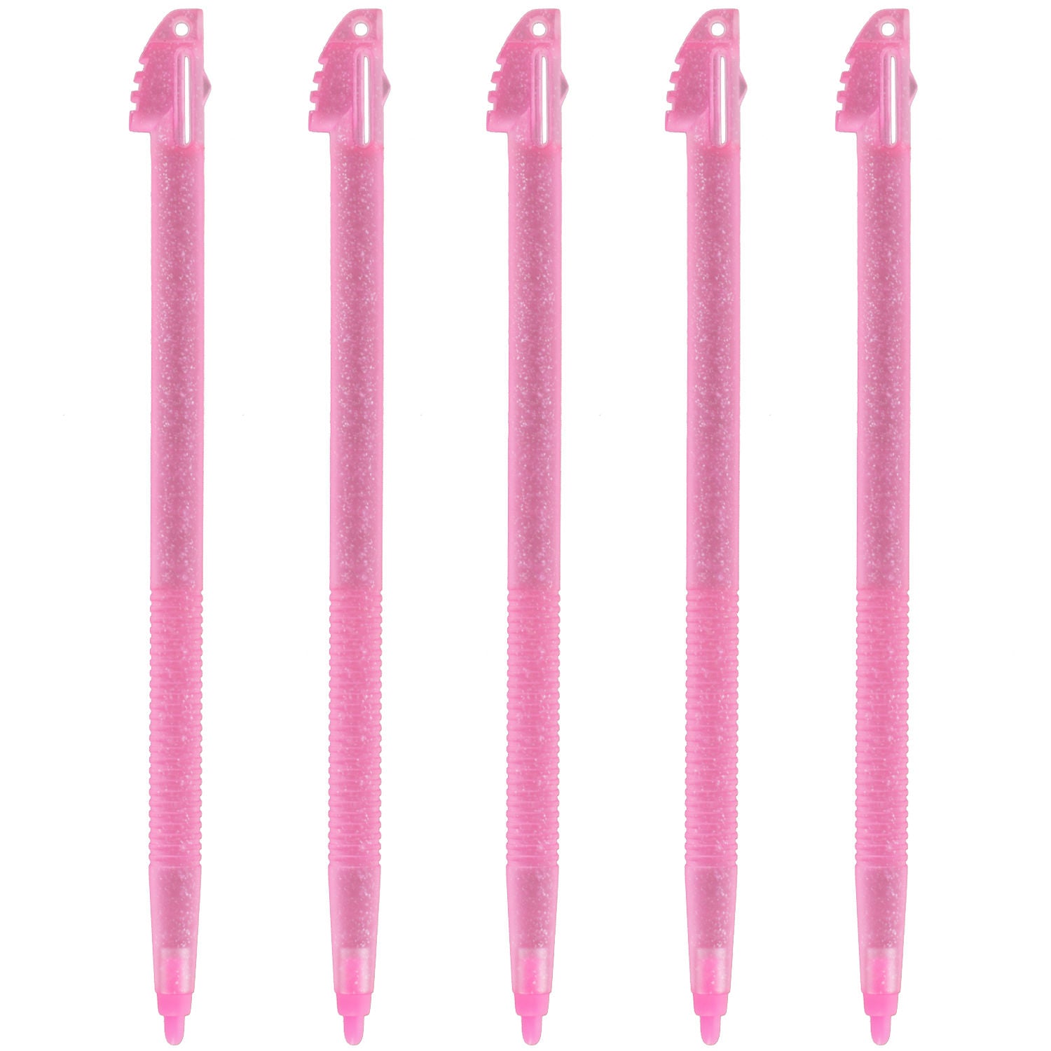 Replacement Glitter Stylus Set For Nintendo 3DS XL - 5 Pack Pink | ZedLabz