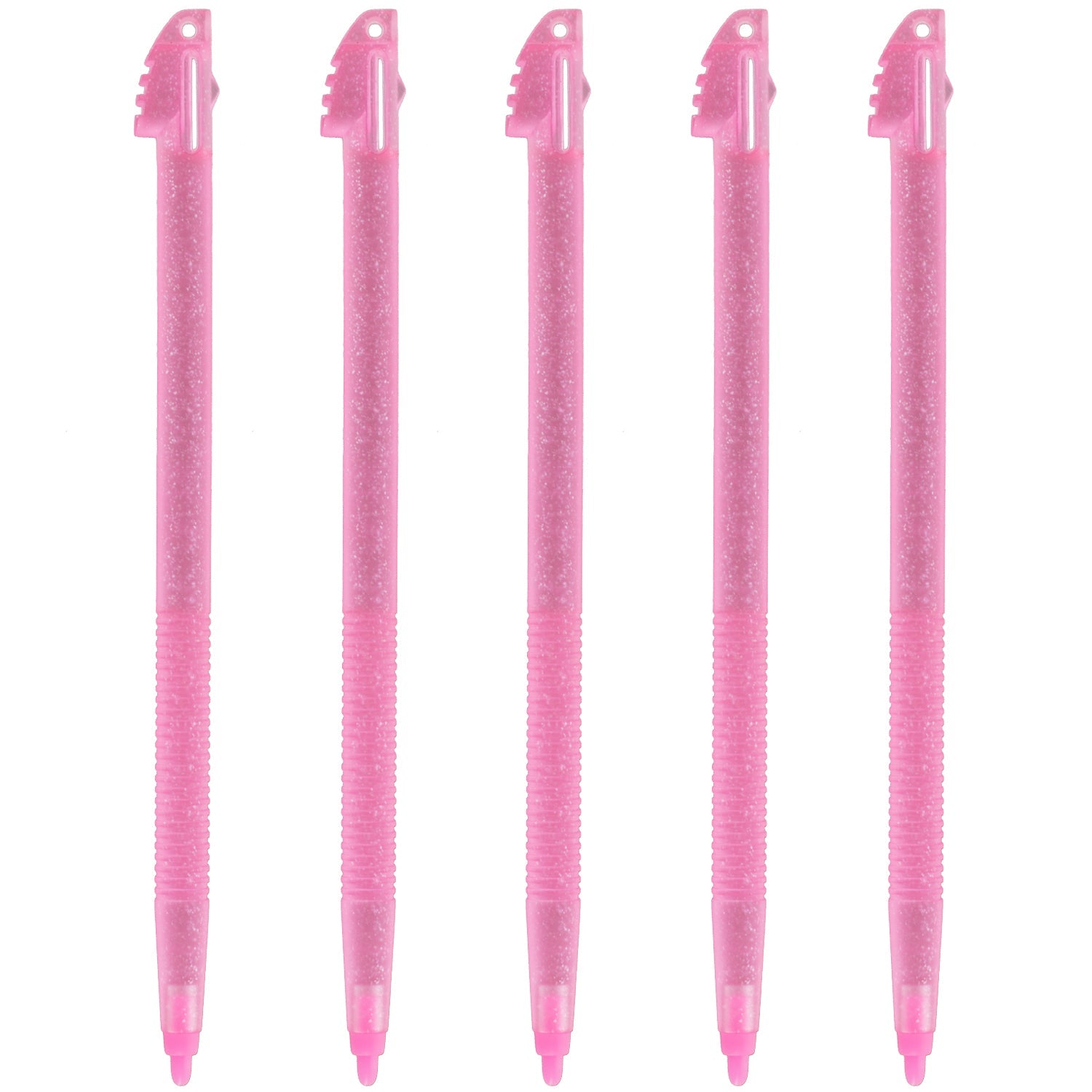 Replacement Glitter Stylus Set For Nintendo 3DS XL - 5 Pack Pink | ZedLabz