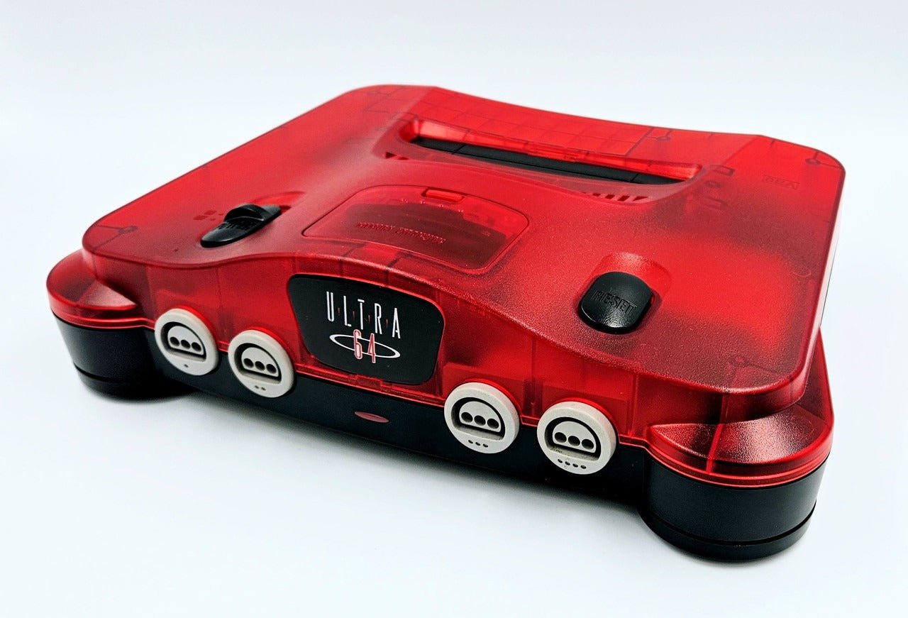 Replacement housing shell for Nintendo 64 N64 console Funtastic series - Black cherry | Trogg tech - 1