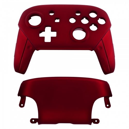 Replacement housing shell for Nintendo Switch Pro controllers front back  cover hard soft touch Red ZedLabz
