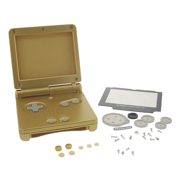 Replacement Housing Shell Kit For Nintendo Game Boy Advance SP - Gold | ZedLabz