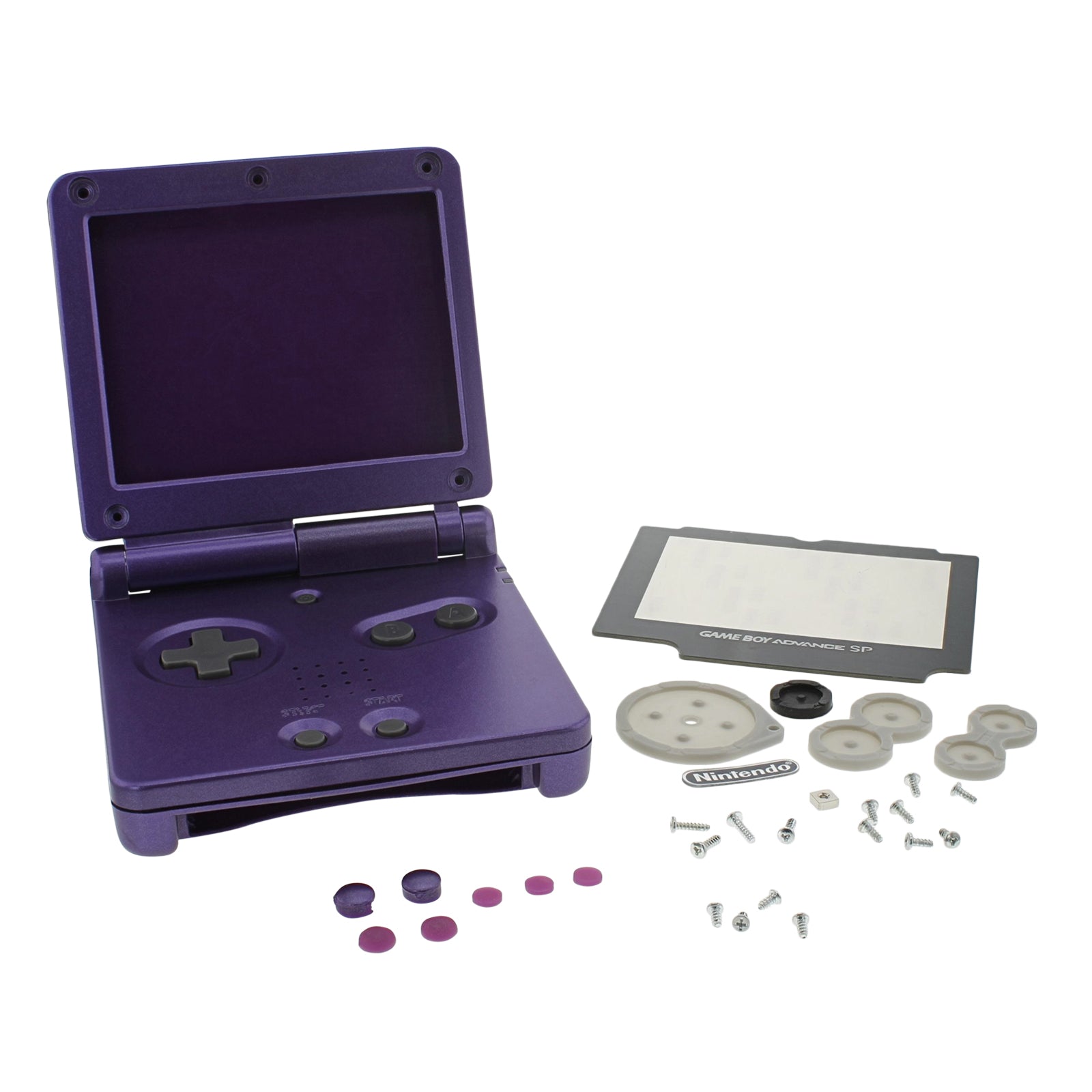 Replacement Housing Shell Kit For Nintendo Game Boy Advance SP - Mario Purple | ZedLabz