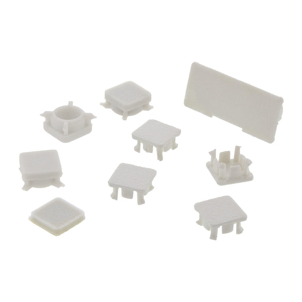 Replacement Plastic Screw Covers & Feet For Sony PS3 Slim Console - White | ZedLabz - 1
