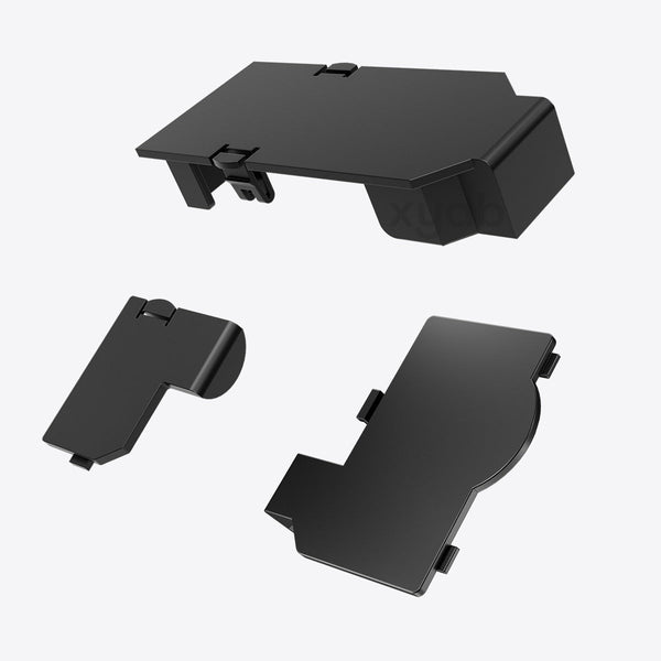 Replacement port cover set for Nintendo GameCube console Serial 1, 2 & Hi speed ABS plastic doors - Black | XYAB