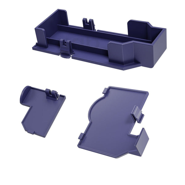 Replacement port cover set for Nintendo GameCube console Serial 1, 2 & Hi speed ABS plastic doors - Purple | XYAB