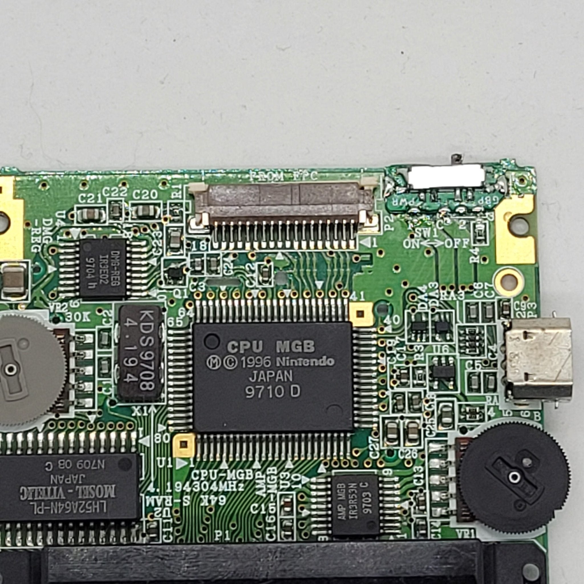 Replacement power switch for Game Boy Pocket (GBP) handheld premium thin flex PCB mod | Helder Game Tech