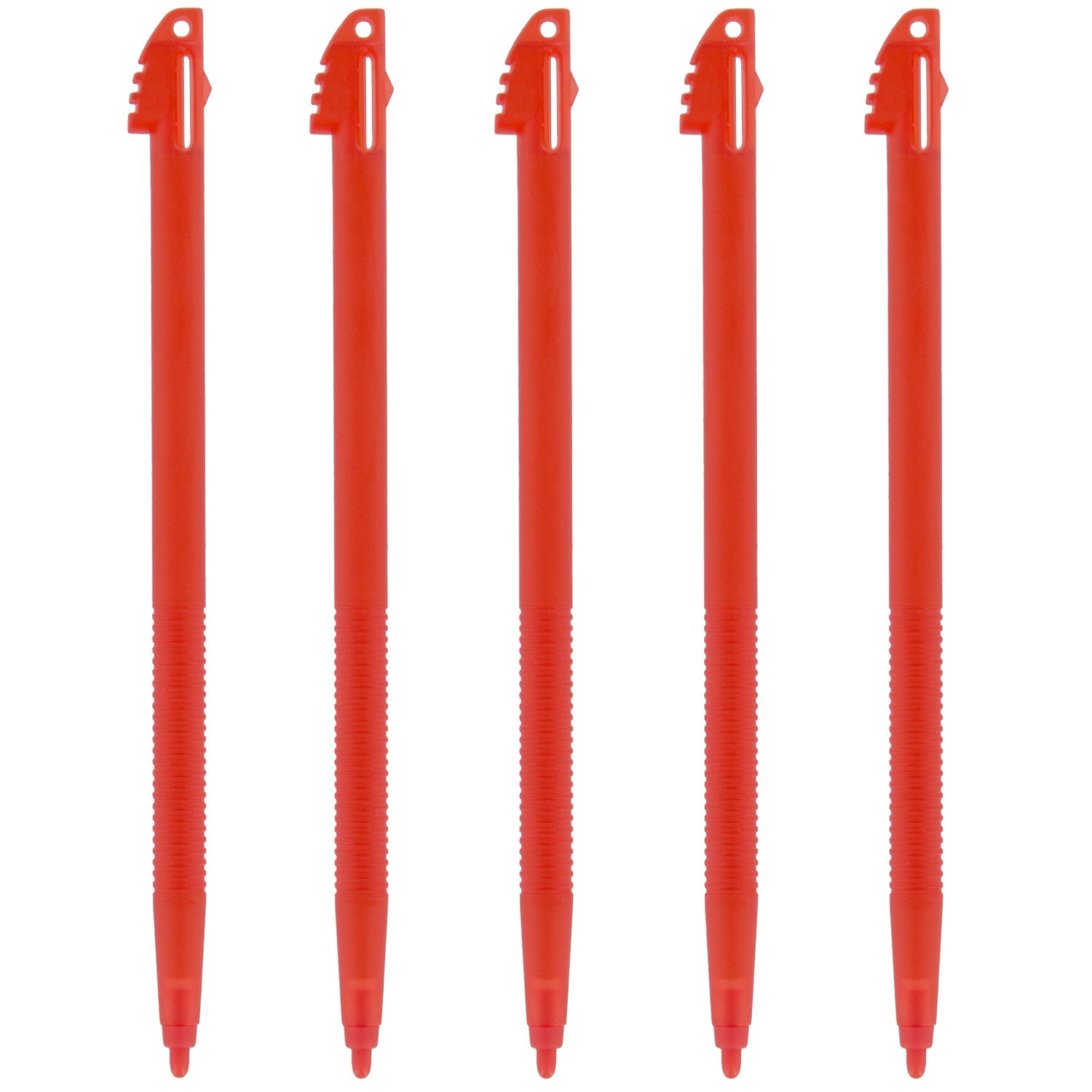Replacement Semi - Transparent Stylus For Nintendo 3DS XL - 5 Pack Red | ZedLabz - 1