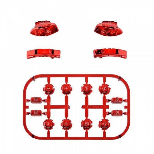 Replacement Soft Touch Button Set For Nintendo Switch Joy-Cons - Chrome Red | ZedLabz
