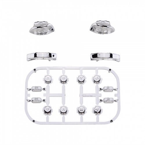 Replacement Soft Touch Button Set For Nintendo Switch Joy - Cons - Chrome Silver | ZedLabz - 1