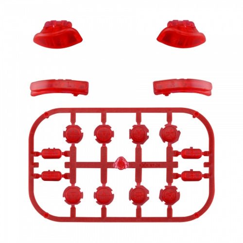Replacement Soft Touch Button Set For Nintendo Switch Joy - Cons - Clear Red | ZedLabz - 1